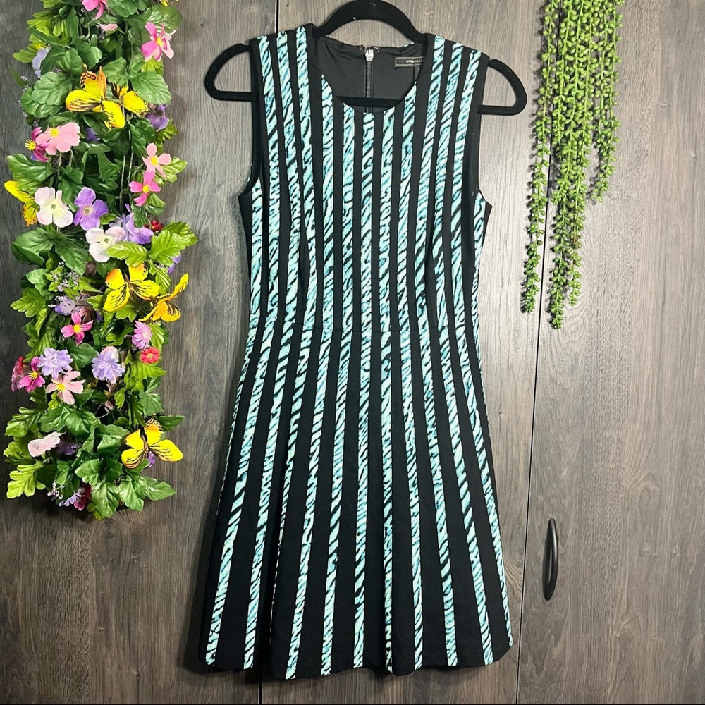 °BCBGMaxAzria Sleeveless Stripped Fit & Flare Dress Size XS - Picture 4 of 16